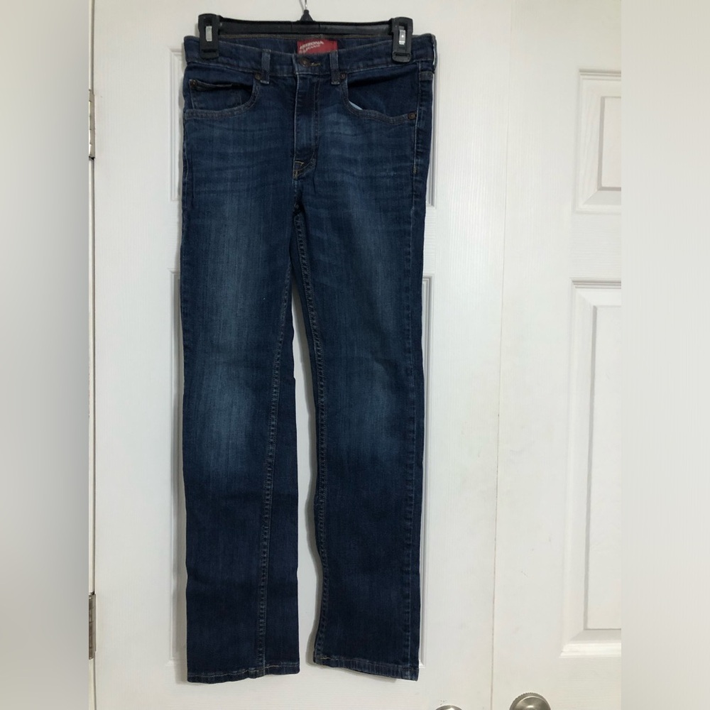 Arizona girls skinny dark blue jeans adjustable waistband size 14 regular‎